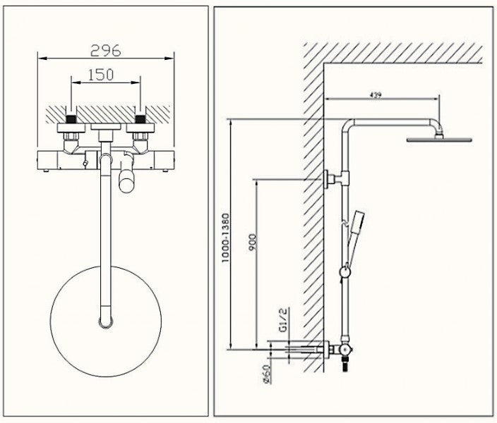 Duschsäule Thermostat 4011 BASIC