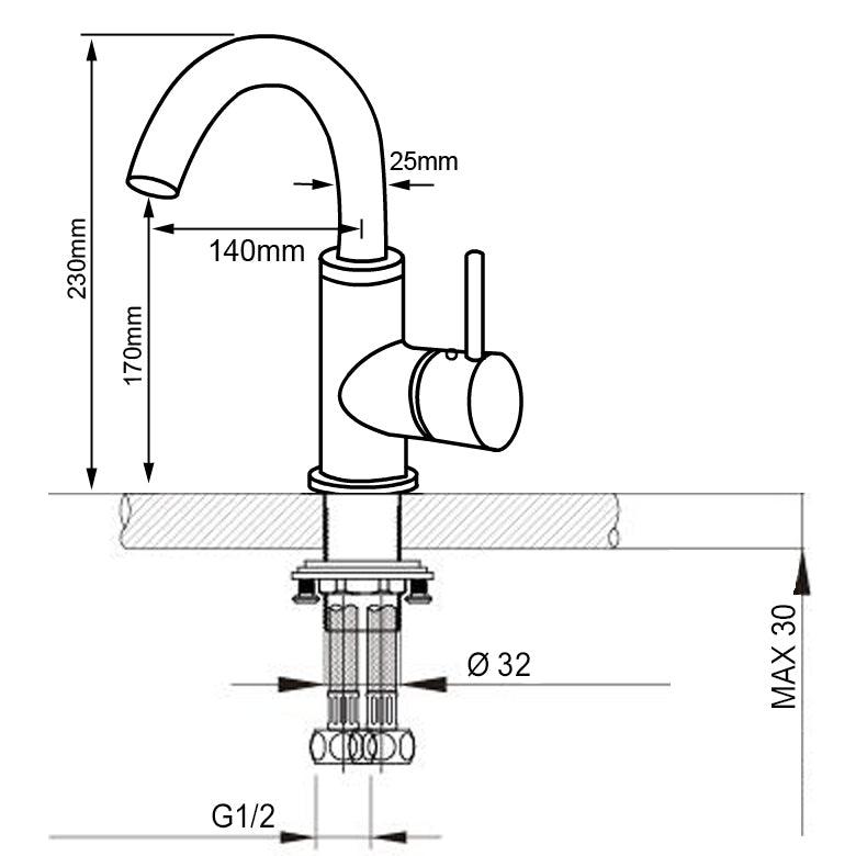 Waschtischarmatur 1434C-23