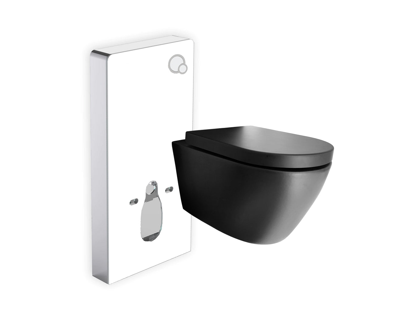 WC-Komplettpaket 46: WC B-8030R Schwarz