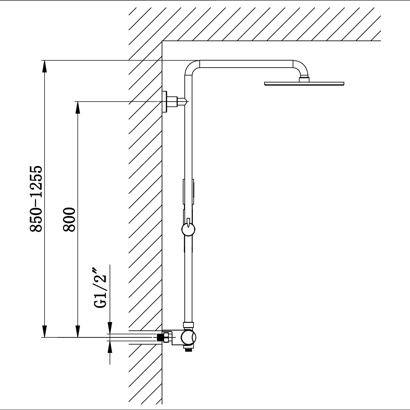 Duschsäule Thermostat 8221 BASIC