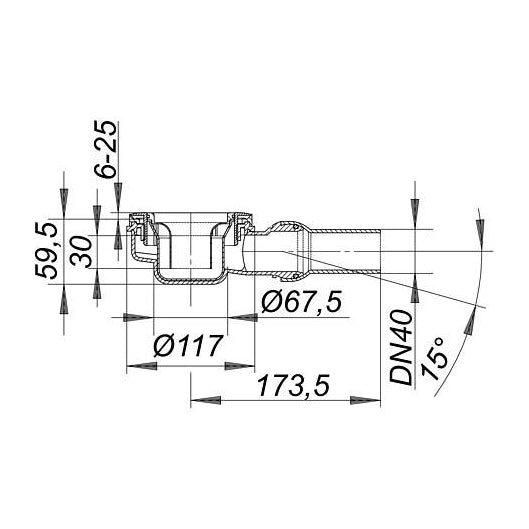 Dallmer Duschwannenablauf ORIO 60 mm