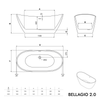 Freistehende Badewanne BELLAGIO 2.0
