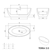 Freistehende Badewanne TERRA 2.0