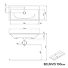 Waschtischunterschrank BELDIVO 100 cm mit Waschbecken