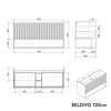 Badmöbel-Set BELDIVO 120 cm mit Waschbecken
