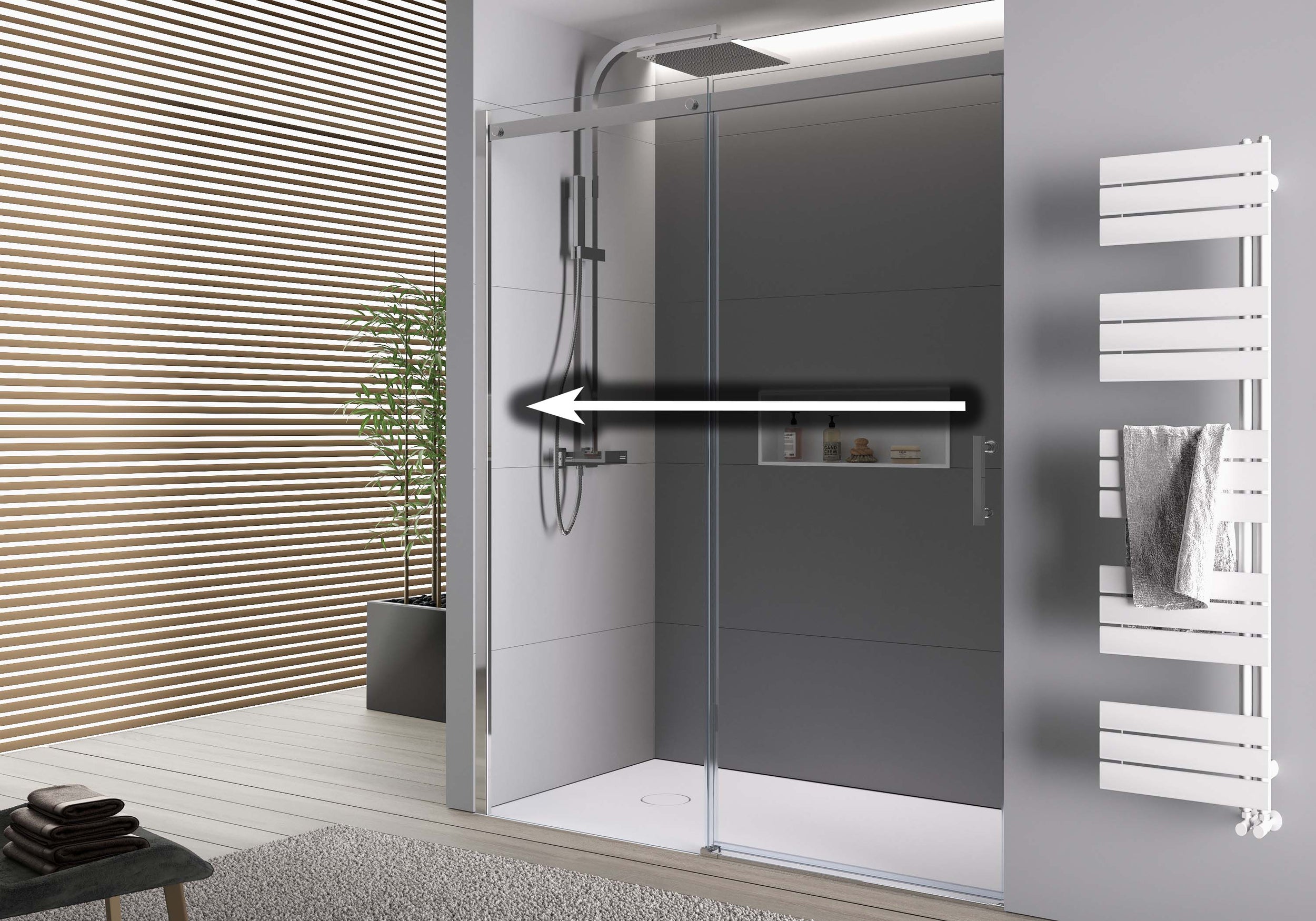Nischendusche mit Schiebetür DX806A FLEX