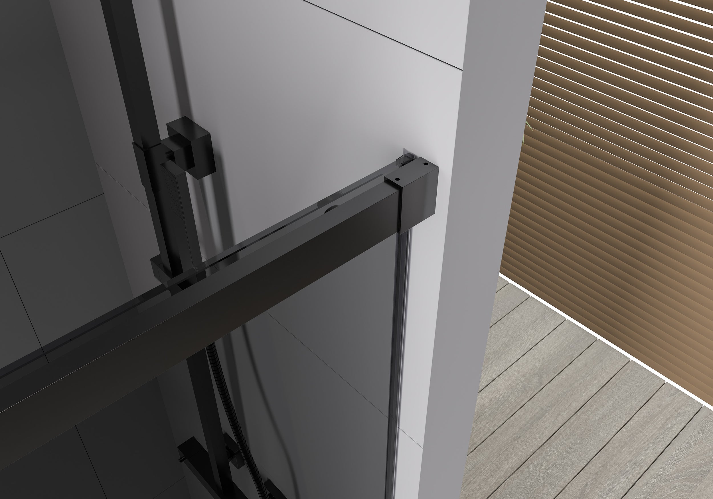 Eckdusche mit Schiebetür Soft-Close DX906 FLEX