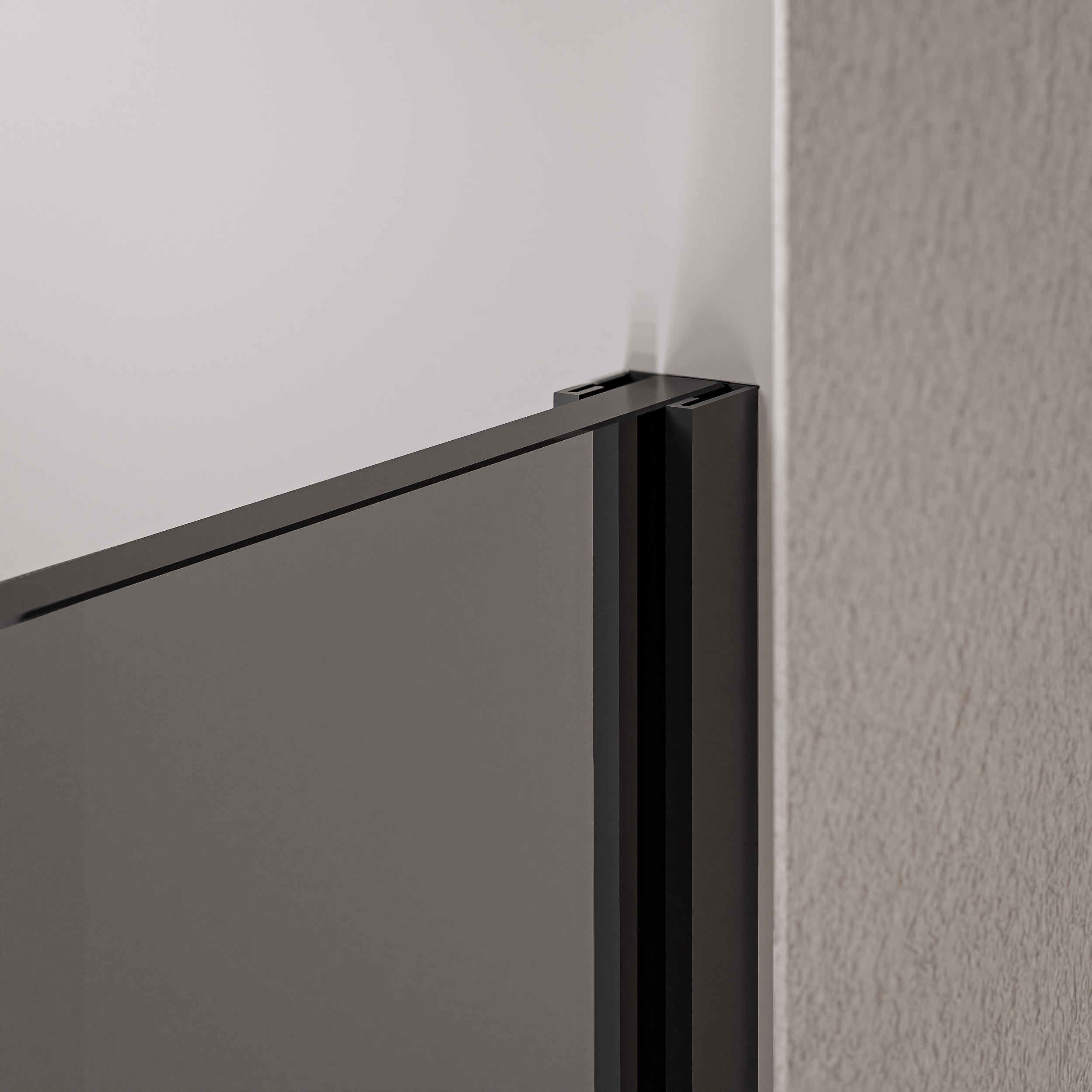 Duschabtrennung Walk-In Dusche 10 mm Nano Graues Glas EX102