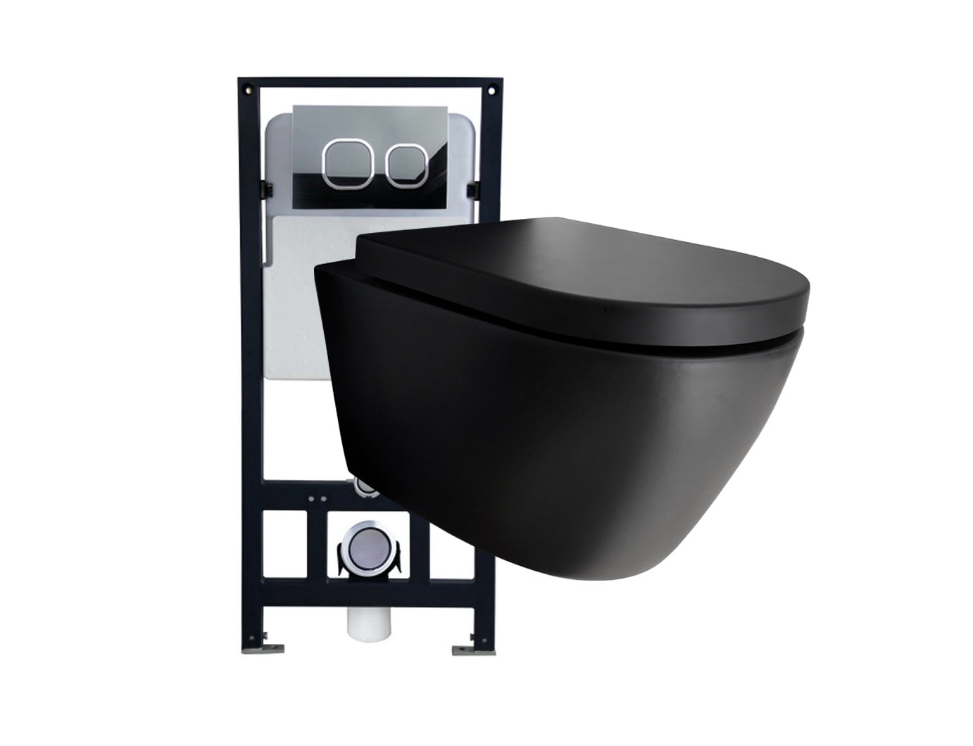 WC-Komplettpaket 43: WC B-8030R Schwarz