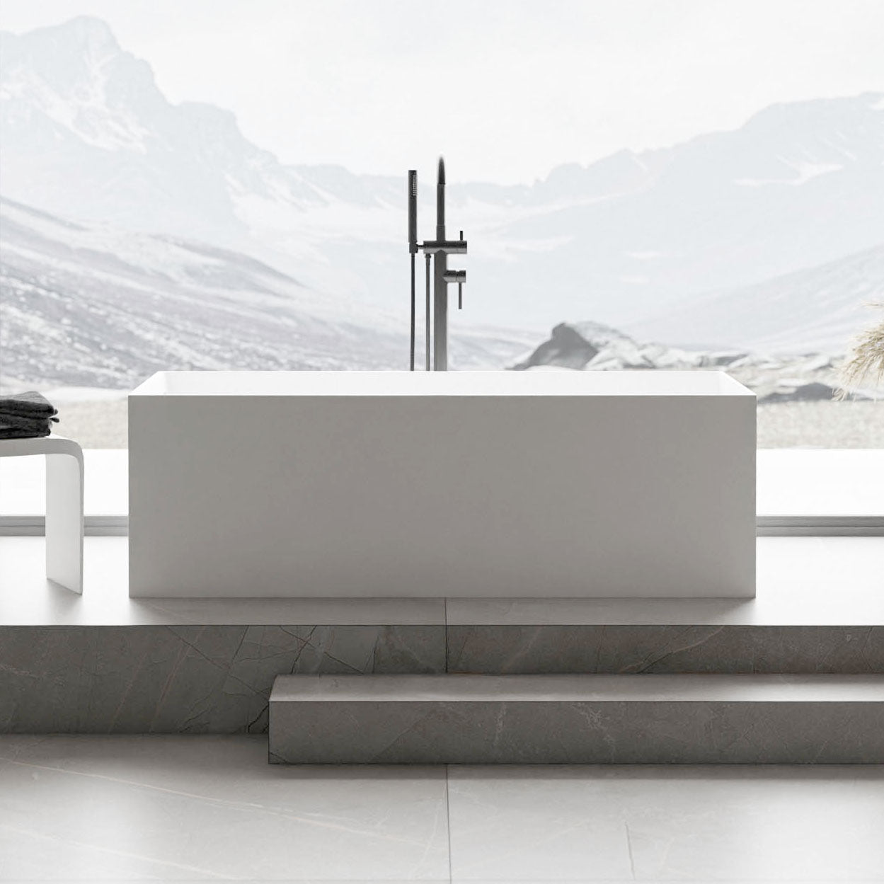 Freistehende Badewanne LUNA STONE