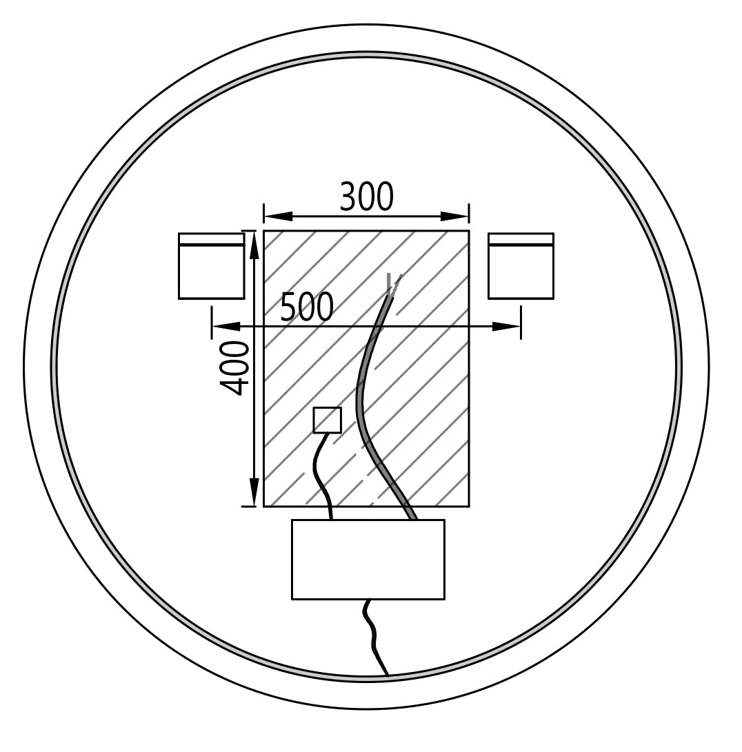 LED Lichtspiegel 2712 - 2.0 rund - 80 cm