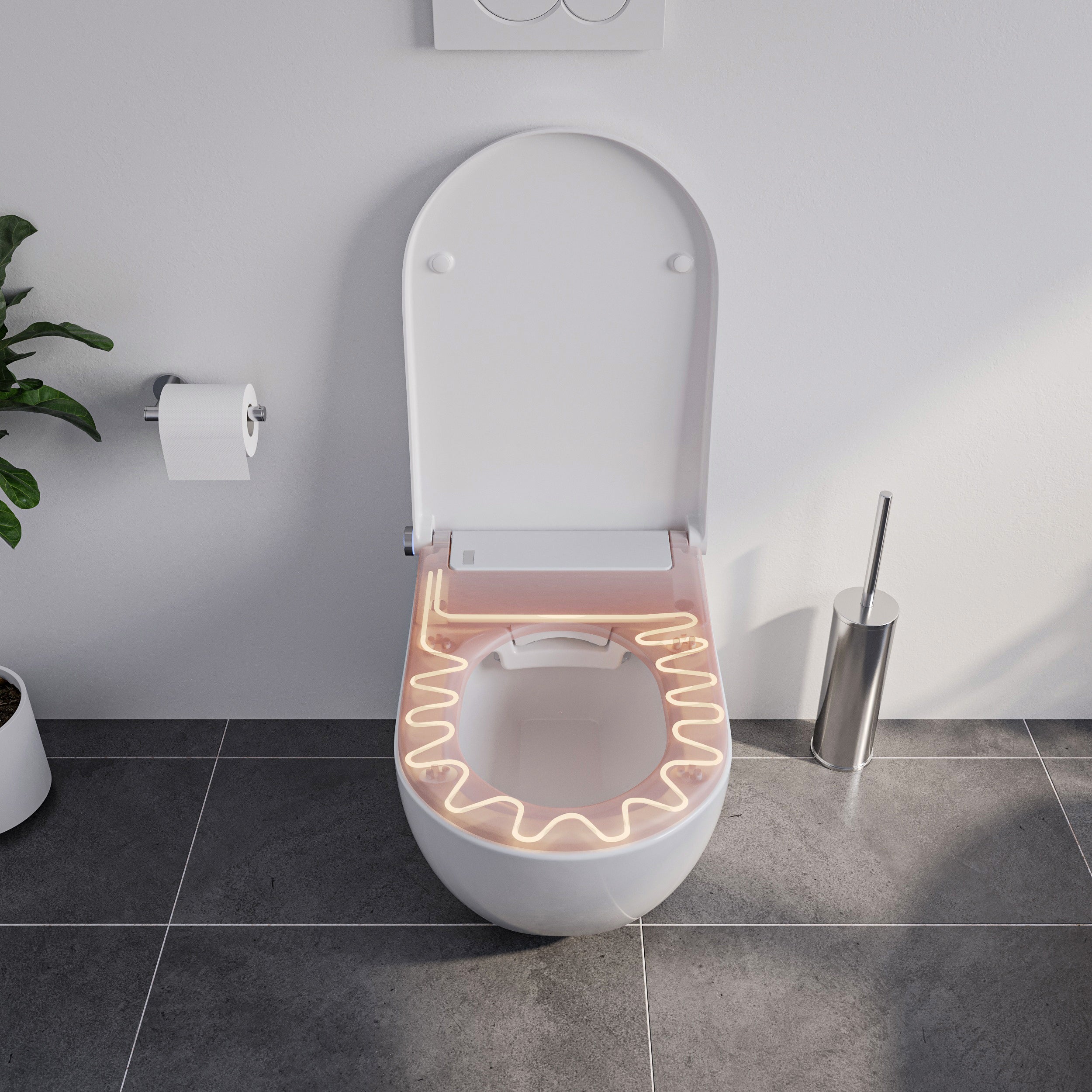 Dusch-WC Komplettset PREMIUM 1102 mit Geberit Duofix Vorwandelement