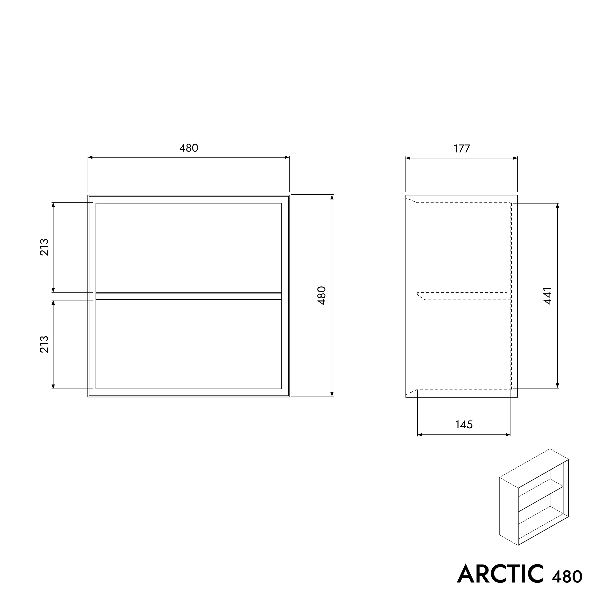 Wandregal ARCTIC 480