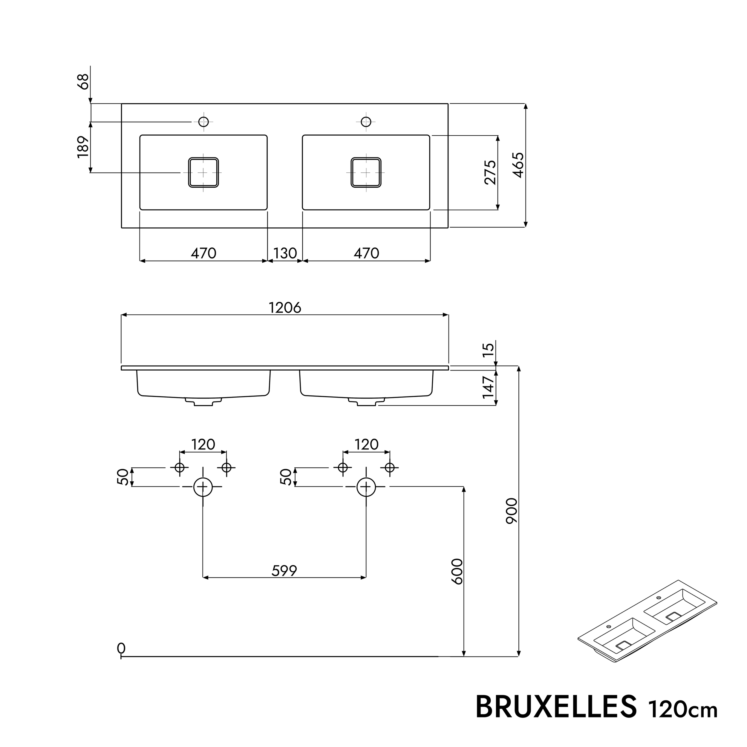 Unterschrank AVA 120 cm