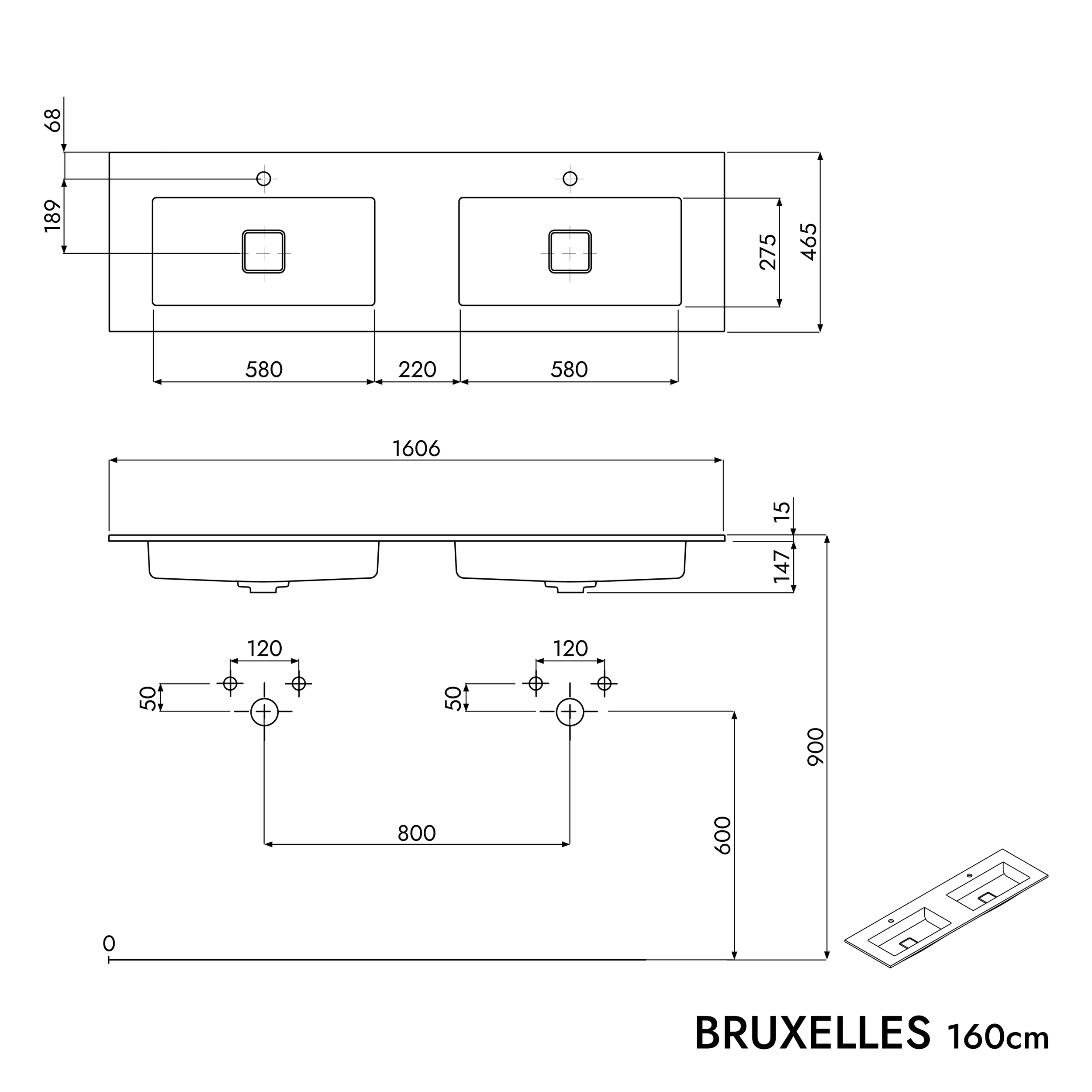 Unterschrank AVA 160 cm