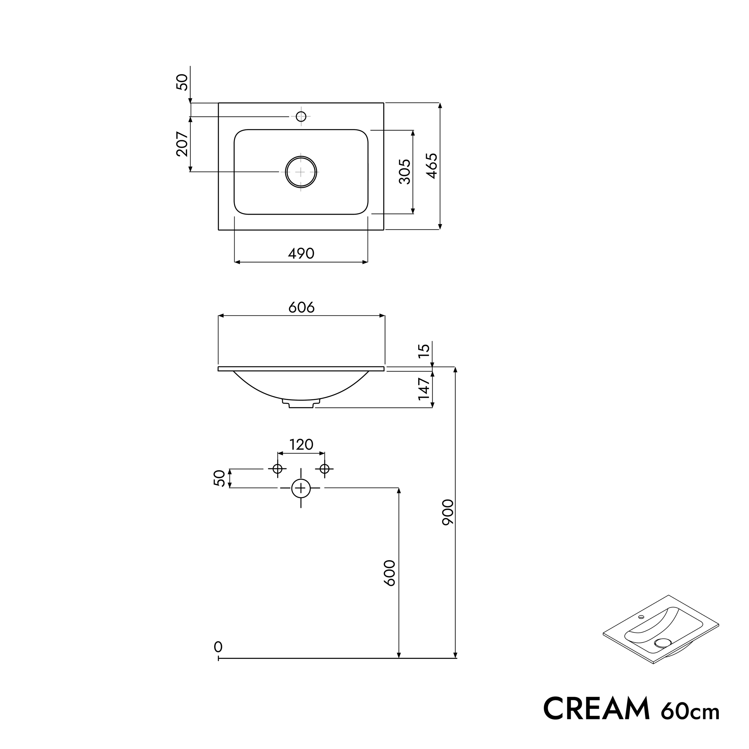 Unterschrank AVA 60 cm