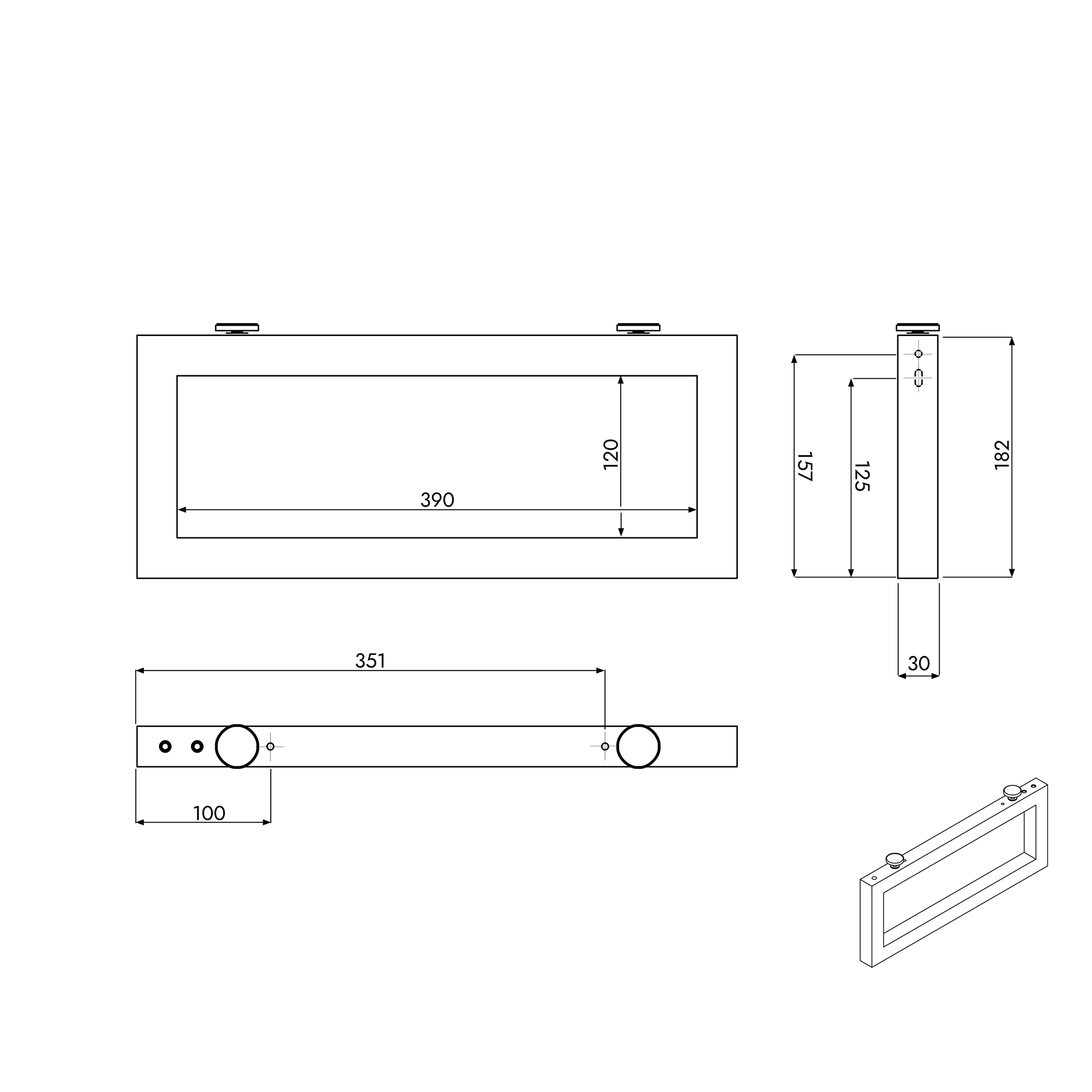 Waschtischkonsole JUVIA Slim 100 cm bis 160 cm