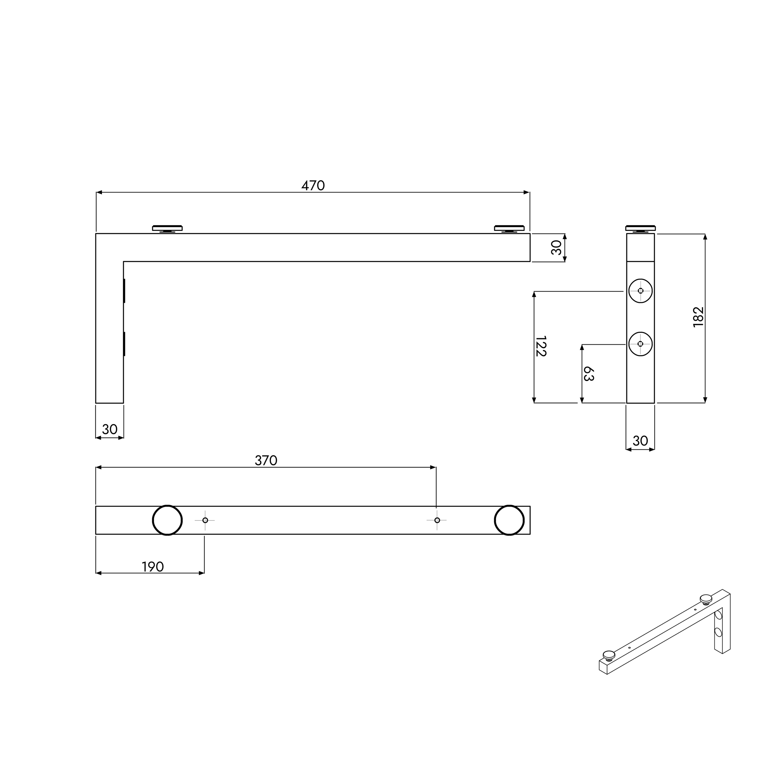 Waschtischkonsole JUVIA Slim 100 cm bis 160 cm