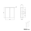 Spiegelschrank SOLO 60 cm