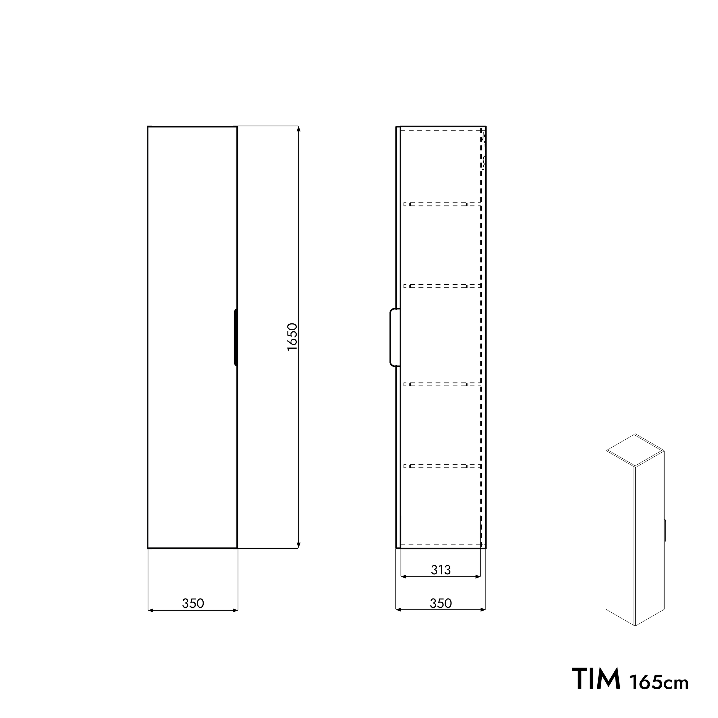 Badmöbel Set TIM 60 cm mit Waschbecken