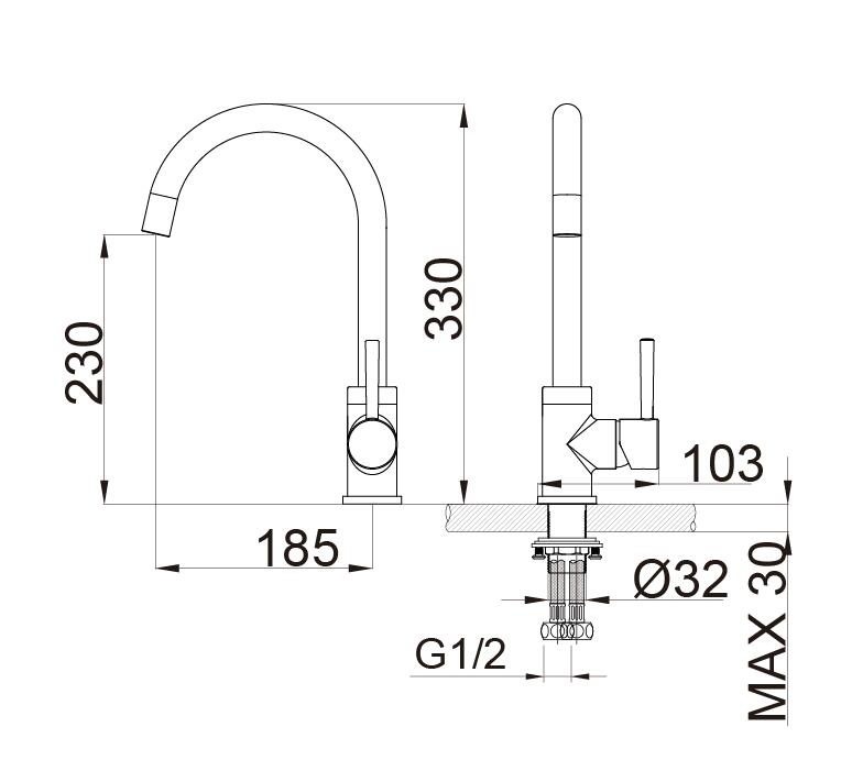 Waschtischarmatur 1434C-33