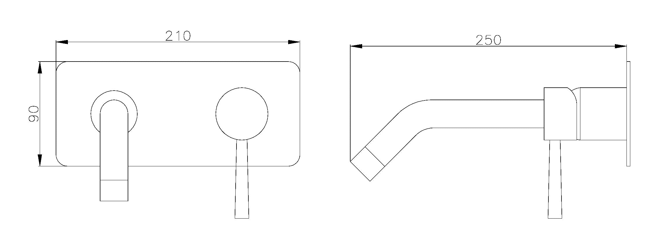 Unterputz Waschtischarmatur Wandarmatur XX0539C