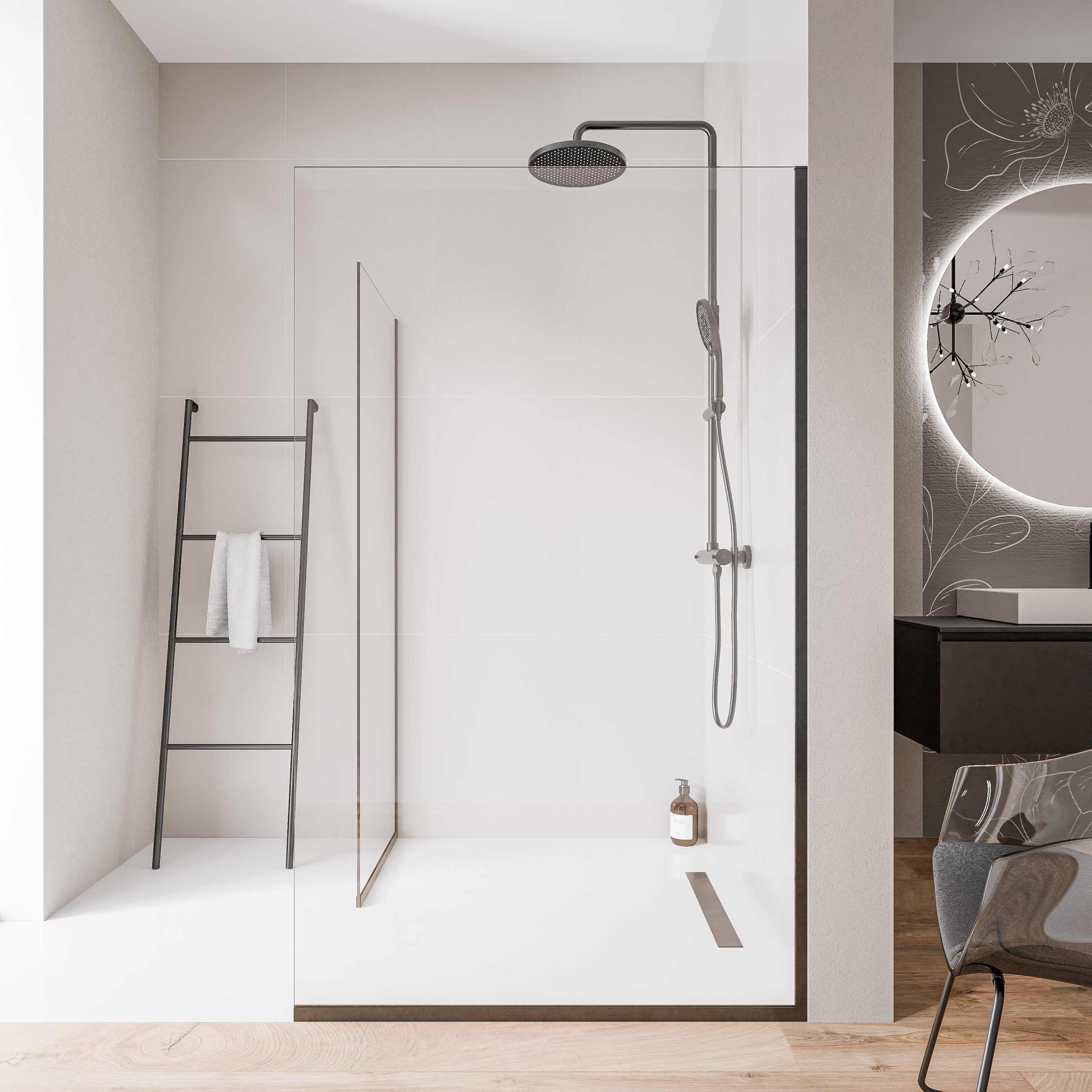 Duschabtrennung Walk-In 10 mm Nano Klarglas EX102
