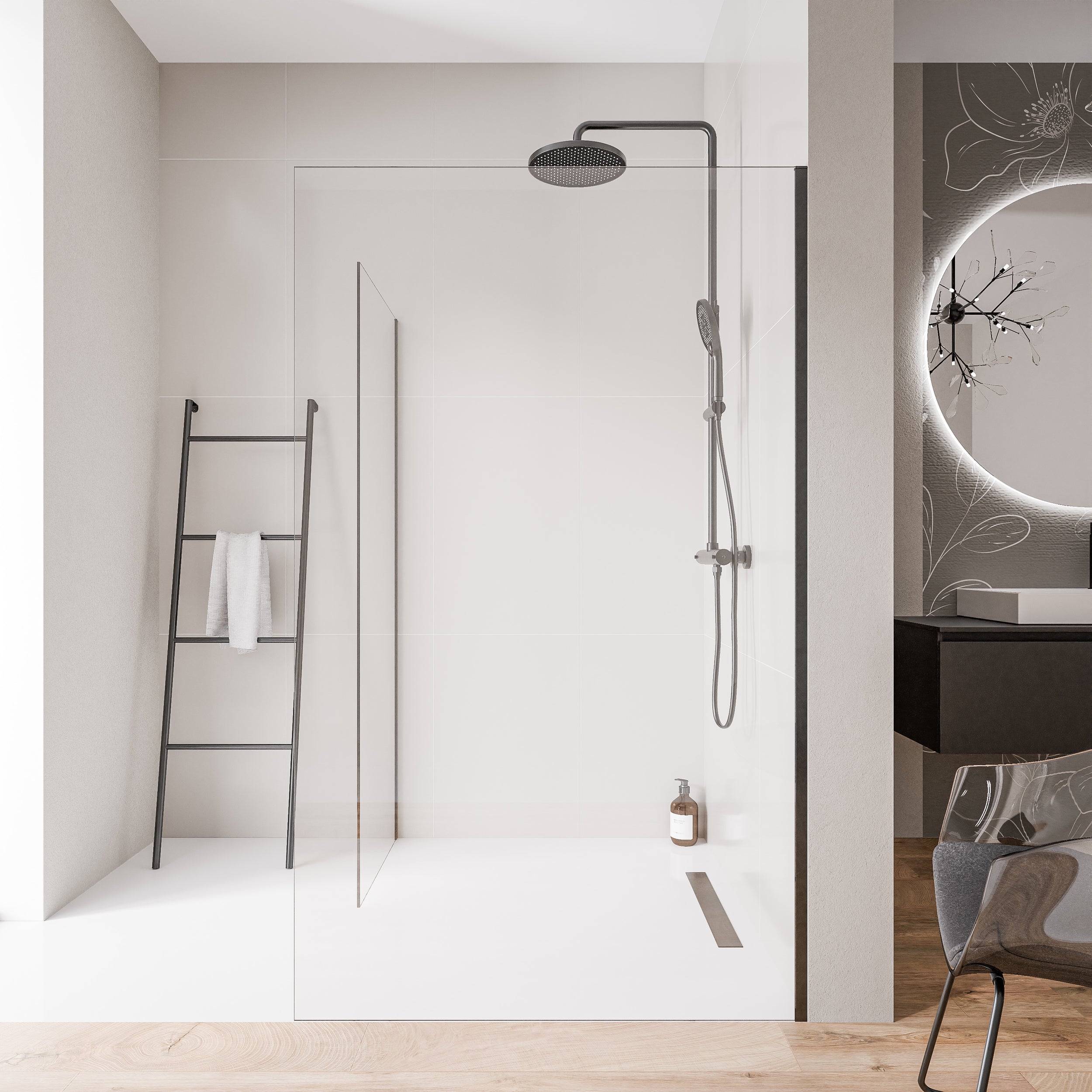 Duschabtrennung Walk-In 10 mm Nano Klarglas EX102