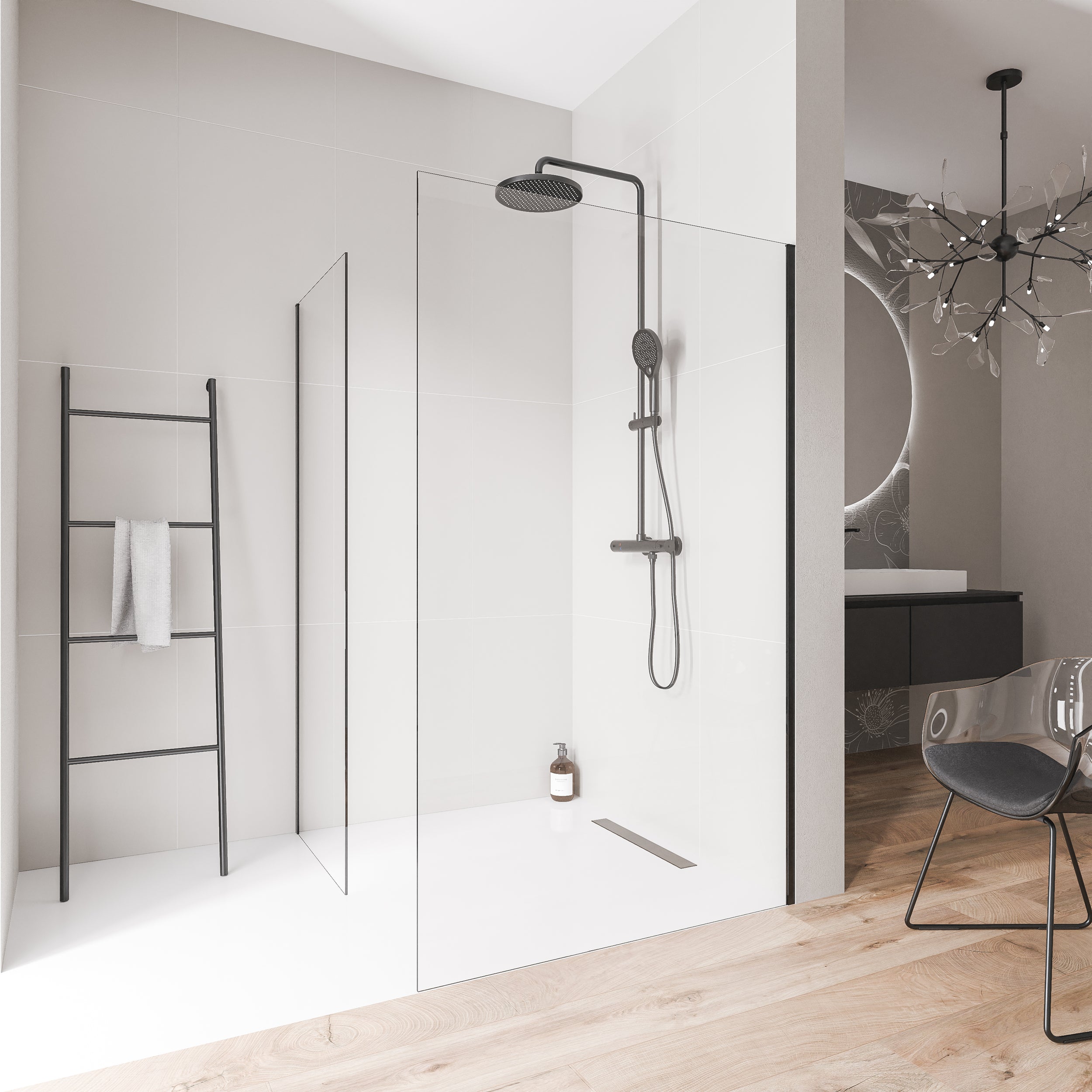 Duschabtrennung Walk-In 10 mm Nano Klarglas EX102